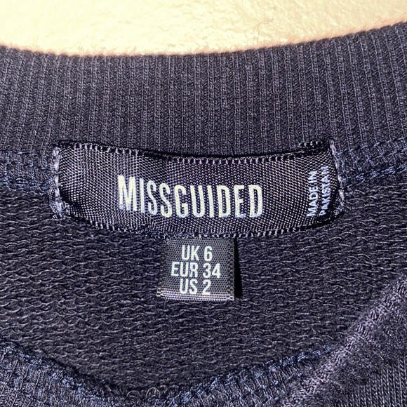 MISSGUIDED Long Sleeve Crop Sweatshirt - Picture 3 of 4